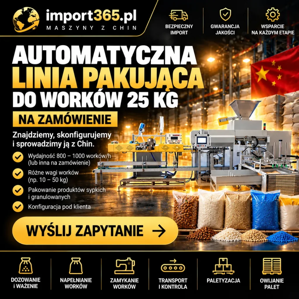 Automatyczna linia pakująca do worków 25 kg