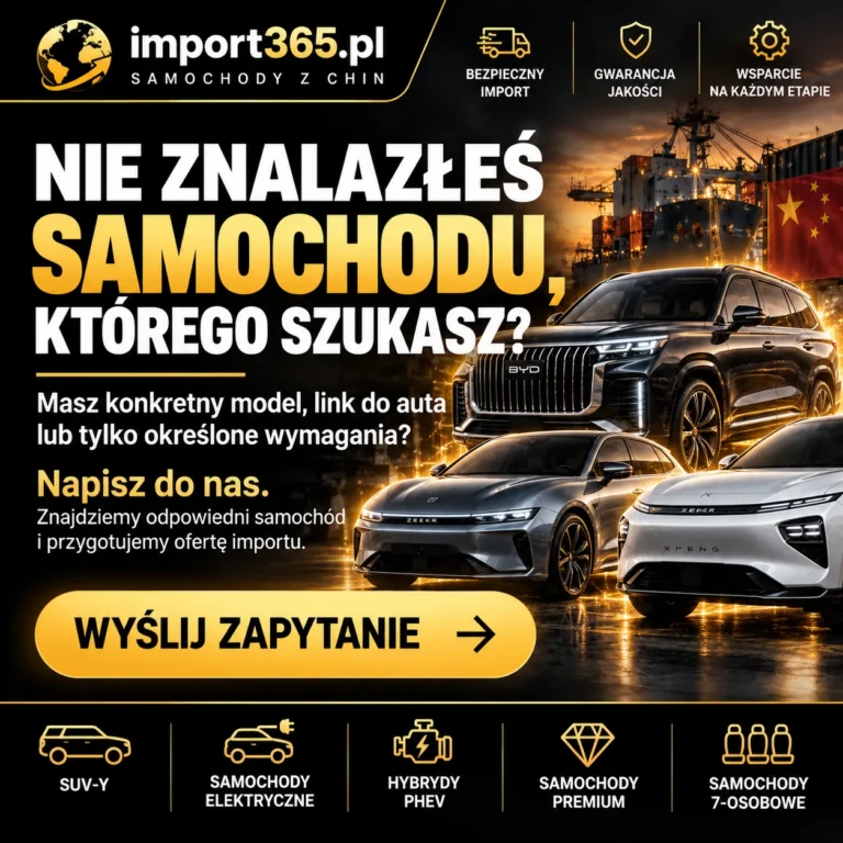Import chińskich samochodów na zamówienie – Import365 Gliwice