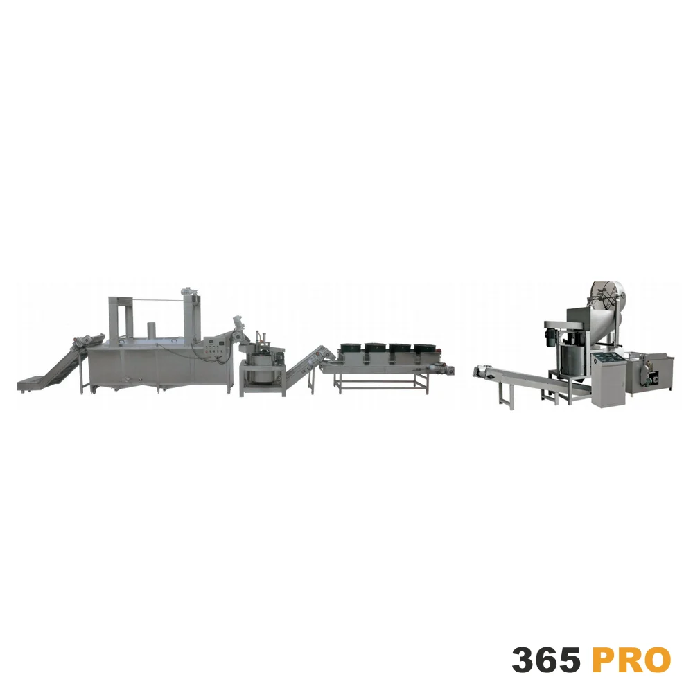 Smażalnik przemysłowy ciągły 365 PRO – linia do smażenia 150–400 kg/h